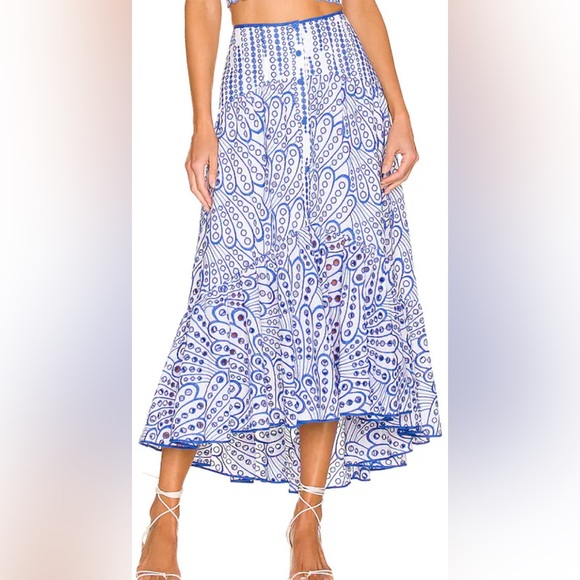 Charo Ruiz Ibiza Gina Maxi Skirt Blue Size Medium - Picture 1 of 7